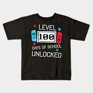 Level 100 Days Of School  Gaming Video Kids T-Shirt